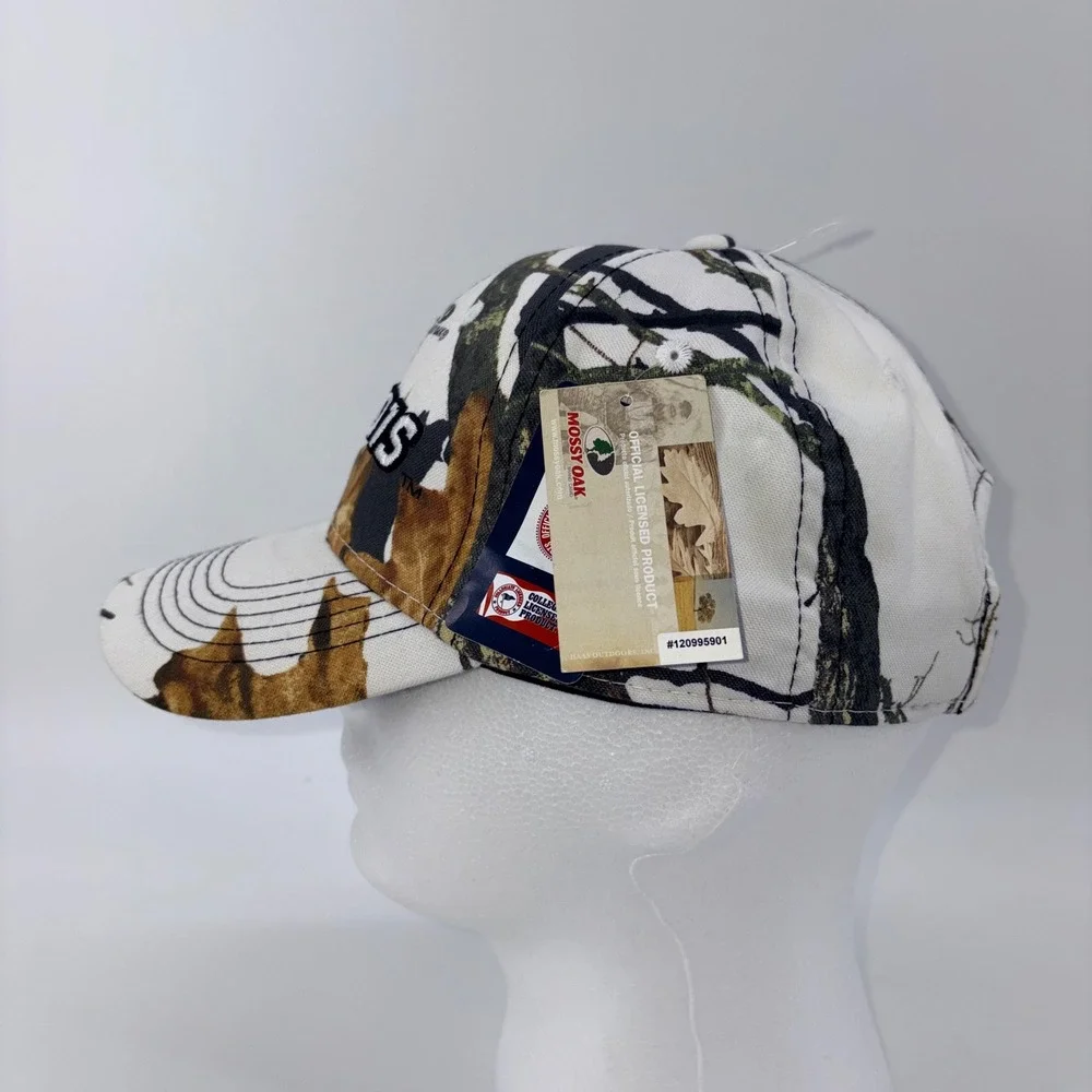 Mossy Oak Illinois Fighting Illini Hat Camo Adjustable‎ Baseball Cap White
